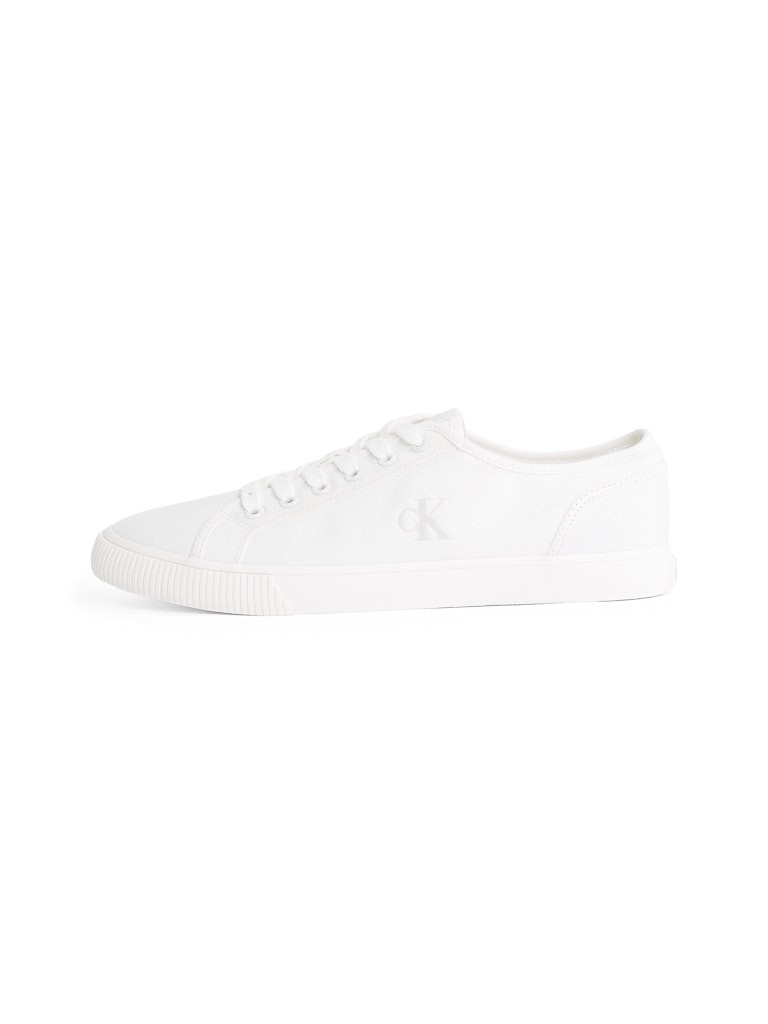 Calvin Klein Pamuk Beyaz Erkek Kısa Taban Sneakers - YM0YM012090K4
