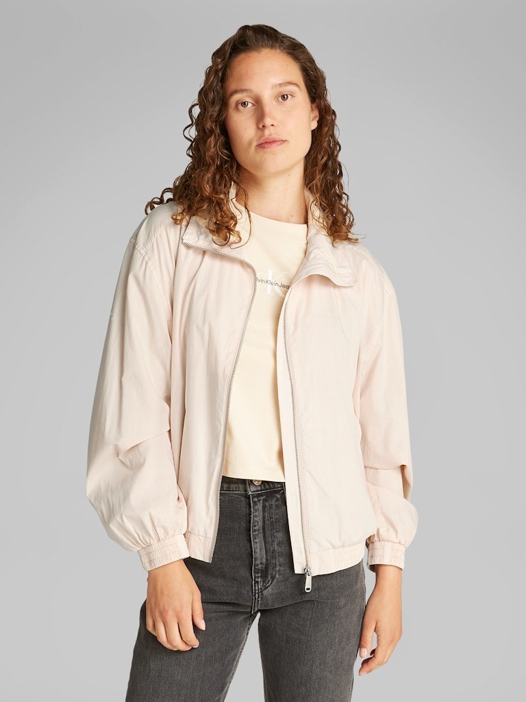 Calvin Klein Organik Pamuk Bej Kadın Rüzgarlık Ceket - J20J225502AEA