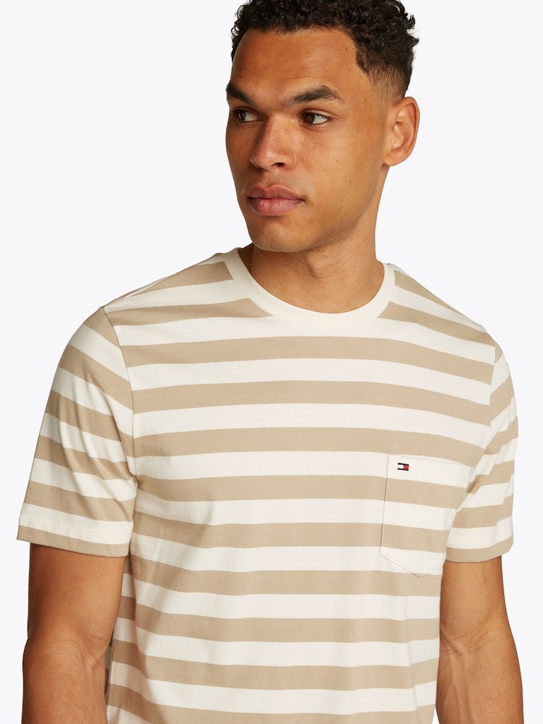 Tommy Hilfiger Pamuk Beyaz Erkek Kısa Kollu T-Shirt - MW0MW372830FA