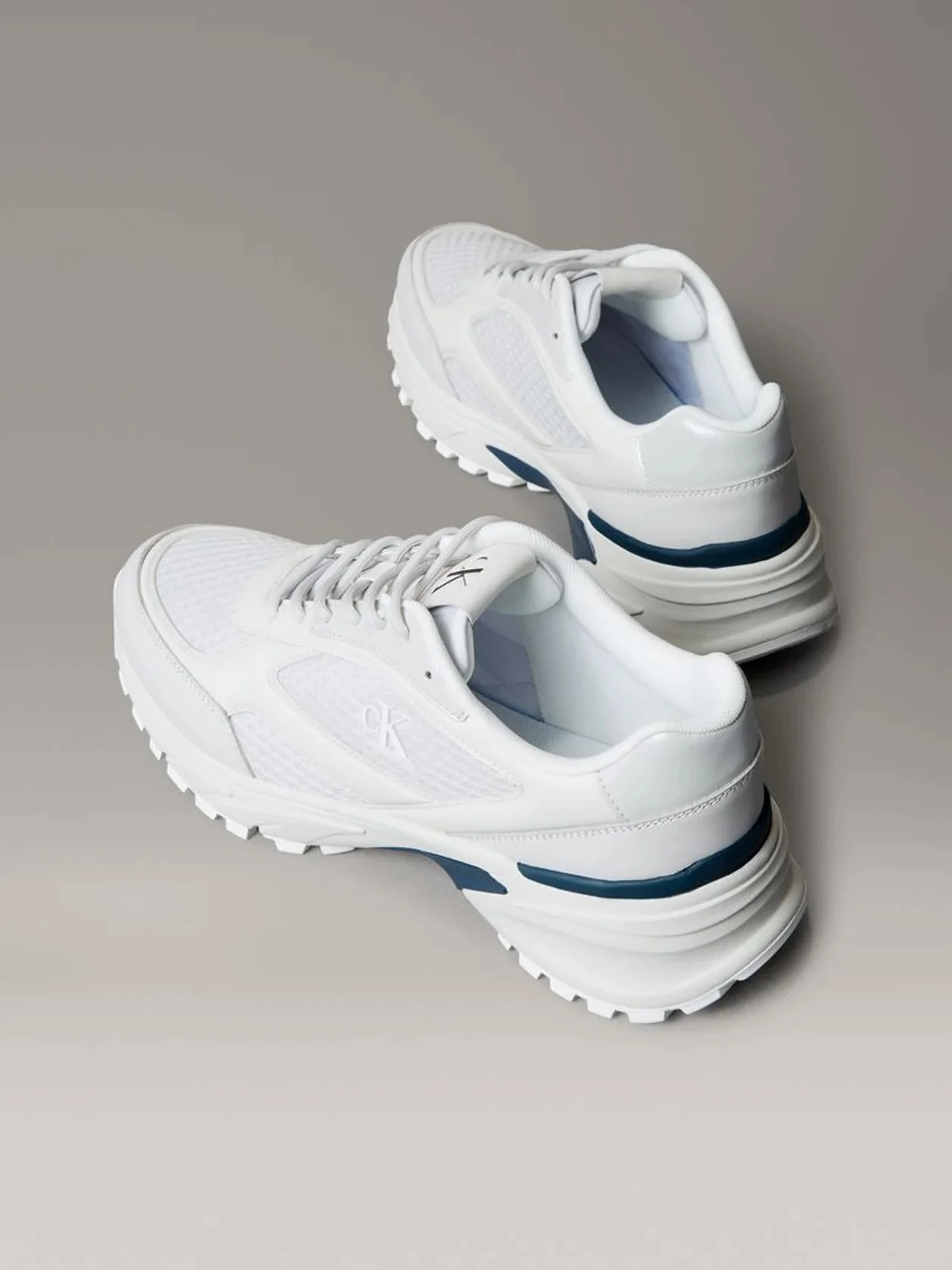 Calvin Klein Erkek Gri Kısa Taban Runner Sneakers