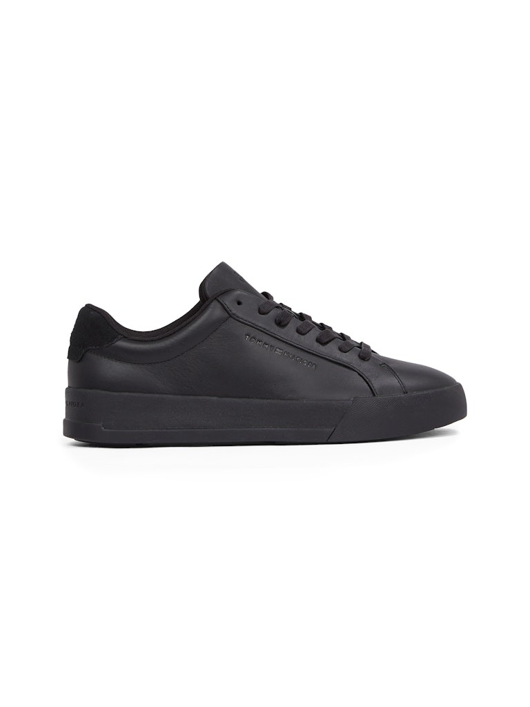 Tommy Hilfiger Deri Sneaker Erkek Siyah Ayakkabı - FM0FM05322BDS
