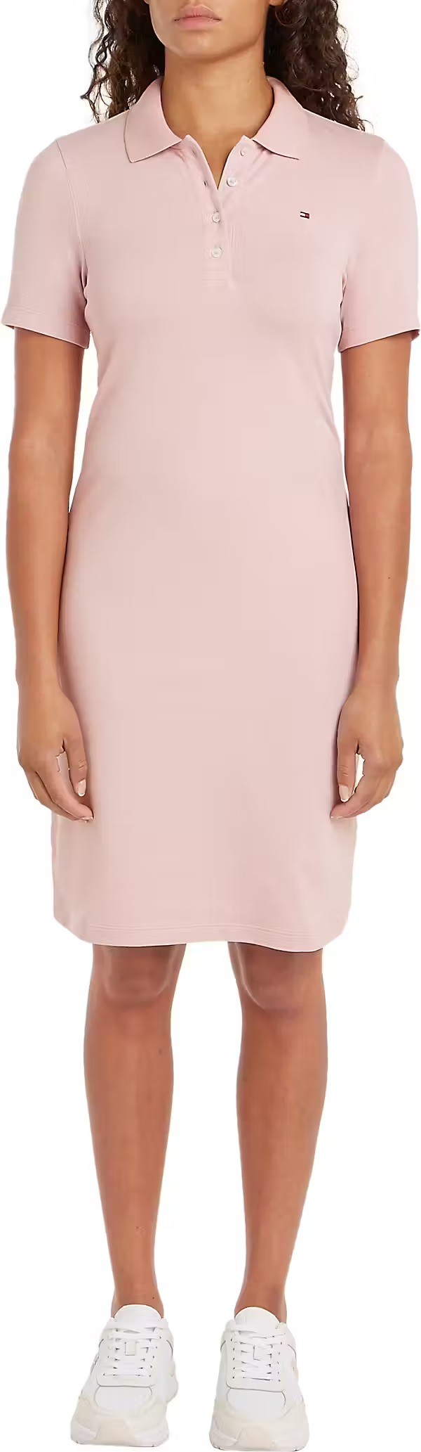 Tommy Hilfiger Kadın Pembe Polo Yaka Pembe Elbise - WW0WW43228TQN