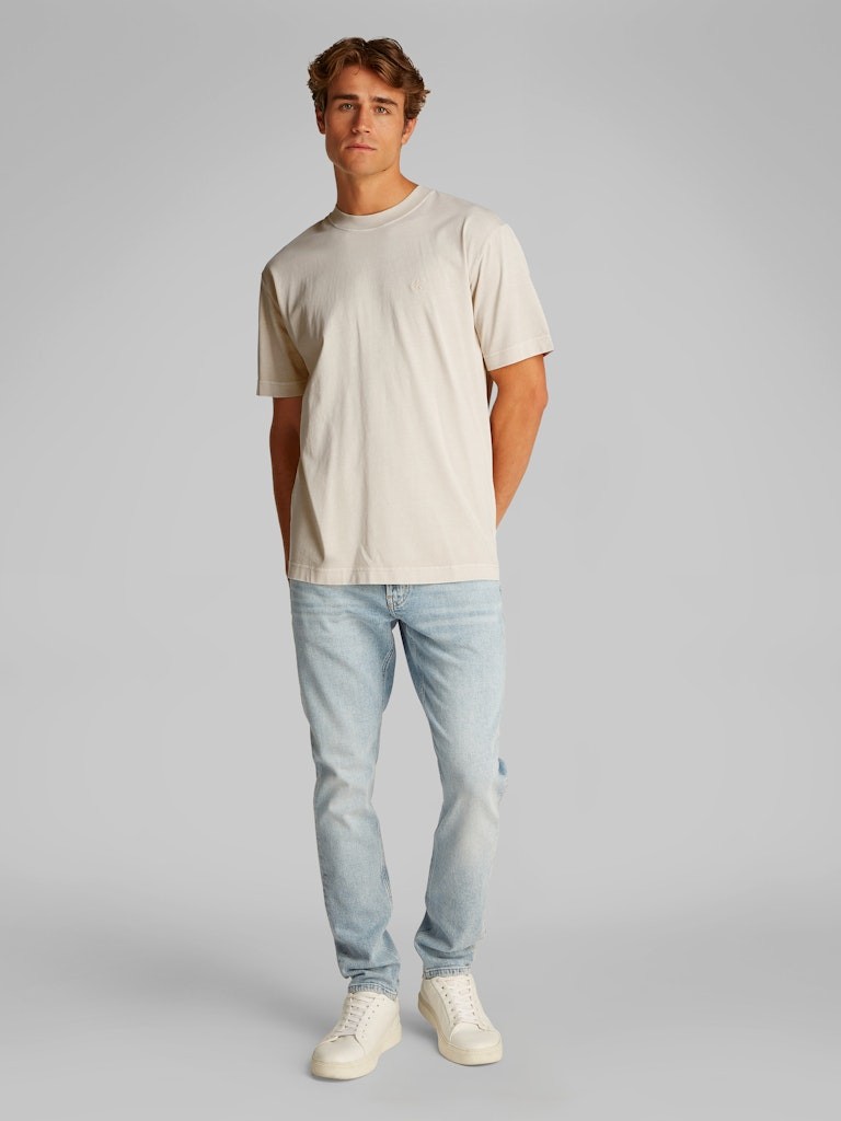 Calvin Klein Rejeneratif Pamuk Gri Erkek Kısa Kollu T-Shirt - J30J327488PDV