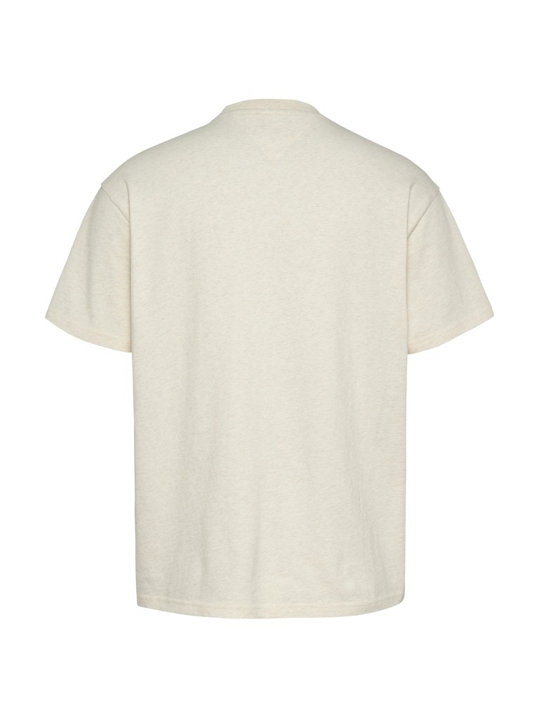 Tommy Jeans Erkek Logo Detaylı Beyaz T-Shirt - DM0DM20345AE3