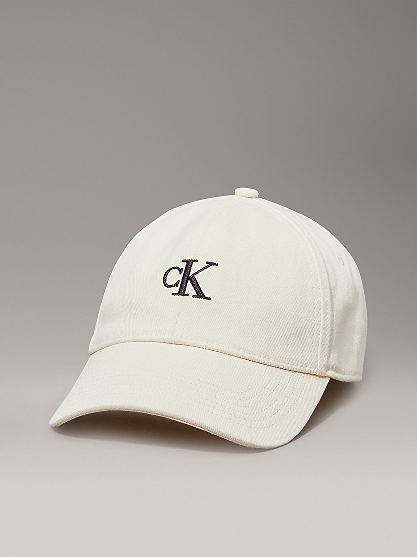 Calvin Klein Kadın Monogram Beyaz Embroidery Şapka
