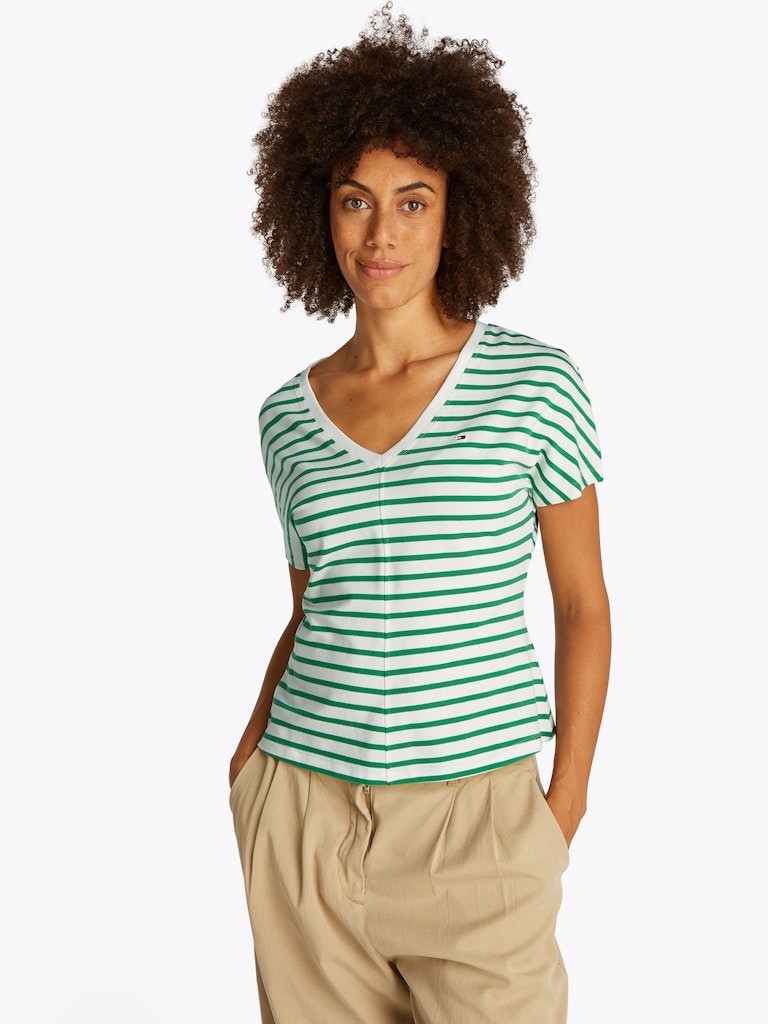 Tommy Hilfiger Liyosel Yeşil Kadın Kısa Kollu T-Shirt - WW0WW461140FO