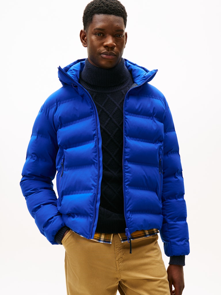 Tommy Hilfiger Erkek Tech Kapşonlu Mavi Mont