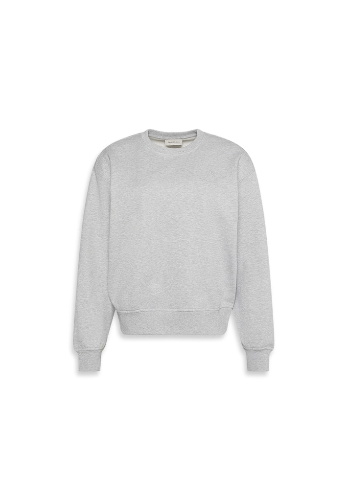 Calvin Klein Kadın Gri Pamuk O Yaka  Sweatshirt