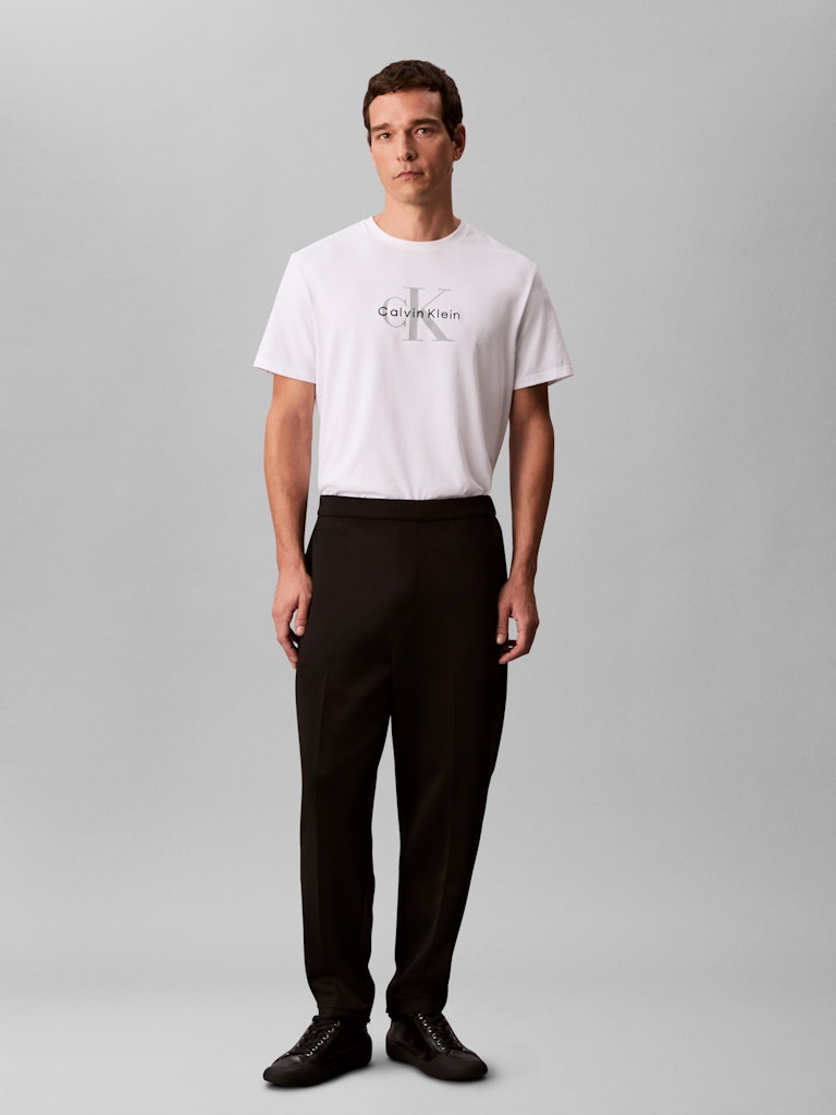 Calvin Klein Erkek Siyah Düz Paça Eşofman Altı