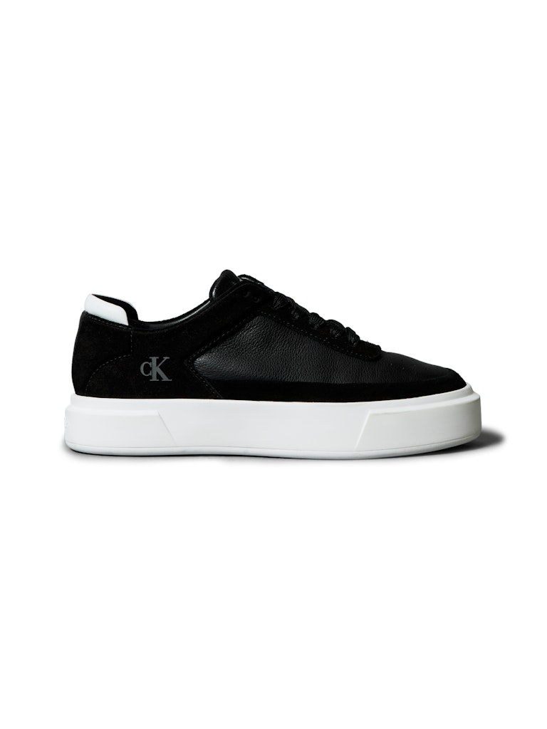 Calvin Klein Kadın Deri Basket Siyah Sneakers