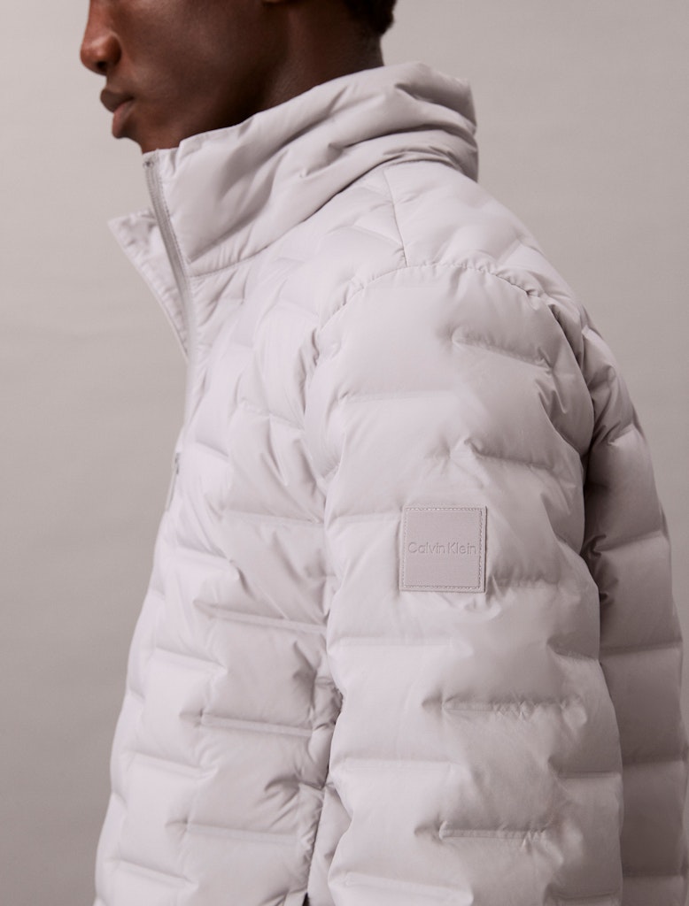 Calvin Klein Erkek Gri Puffer Mont