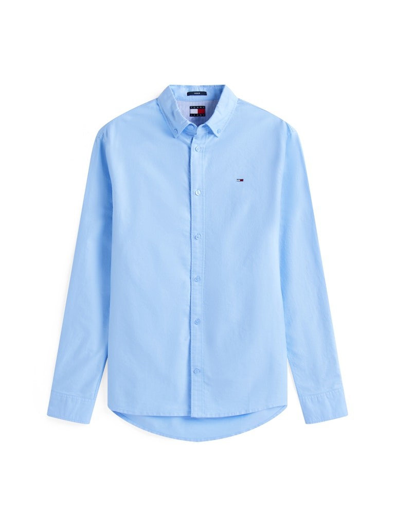 Tommy Hilfiger Erkek Mavi Oxford Uzun Kollu Gömlek