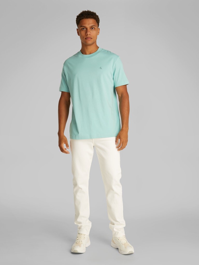 Calvin Klein Rejeneratif Pamuk Yeşil Erkek Kısa Kollu T-Shirt - J30J327523MR5