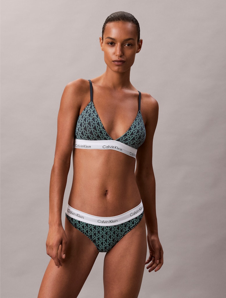 Calvin Klein Kadın Mavi Pamuk Külot String  Külot