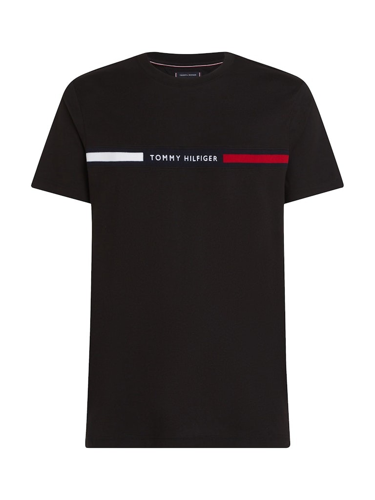 Tommy Hilfiger Rejeneratif Pamuk Siyah Erkek Kısa Kollu T-Shirt - MW0MW36498BDS