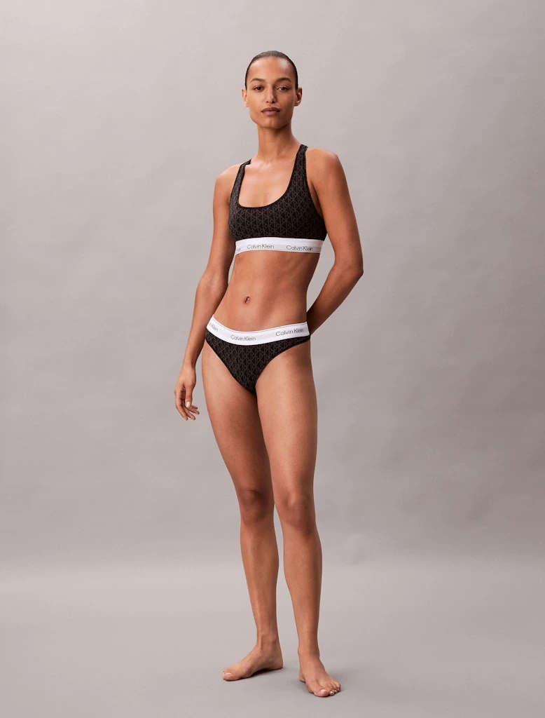 Calvin Klein Kadın Siyah Pamuk Külot String  Külot