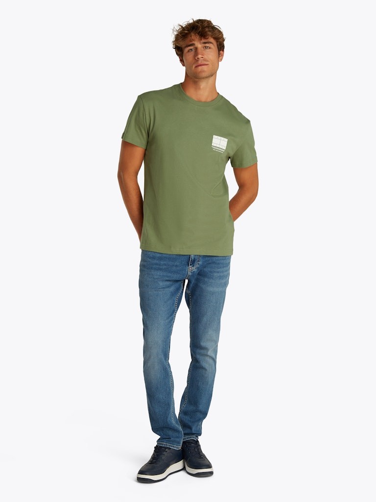 Tommy Hilfiger Rejeneratif Pamuk Yeşil Erkek Kısa Kollu T-Shirt - DM0DM20814MR6