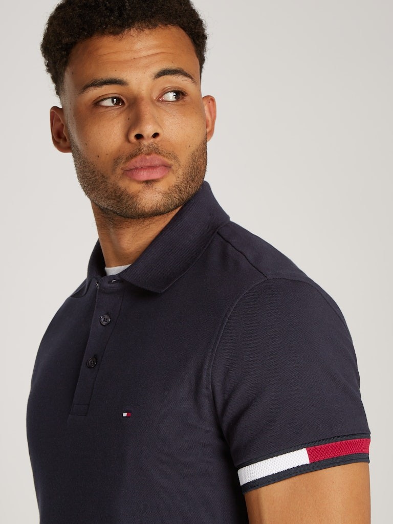 Tommy Hilfiger Erkek Lacivert Polo Yaka T-Shirt - MW0MW37518DW5