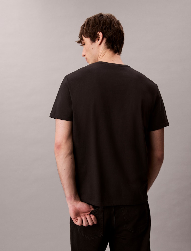 Calvin Klein Erkek Siyah  O Yaka  T-Shirt