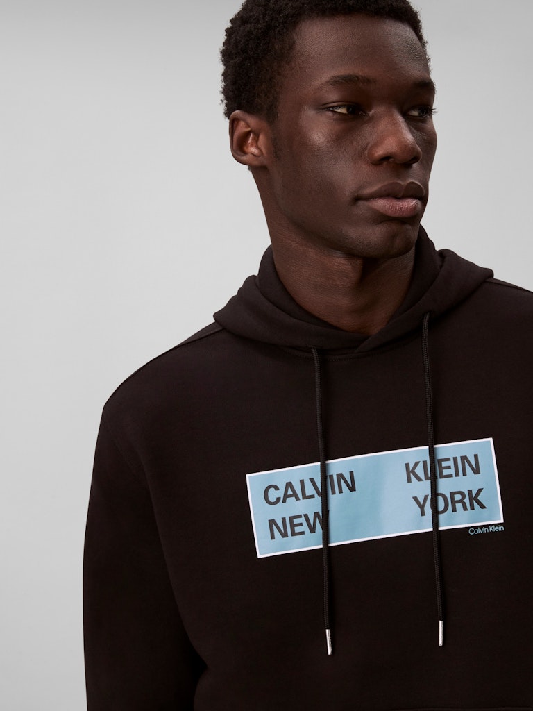 Calvin Klein Erkek Siyah Kapşonlu Sweatshirt