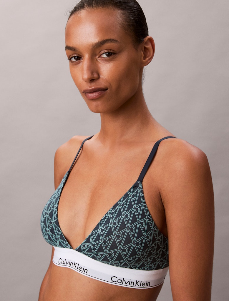 Calvin Klein Kadın Mavi Pamuk Üçgen  Sütyen