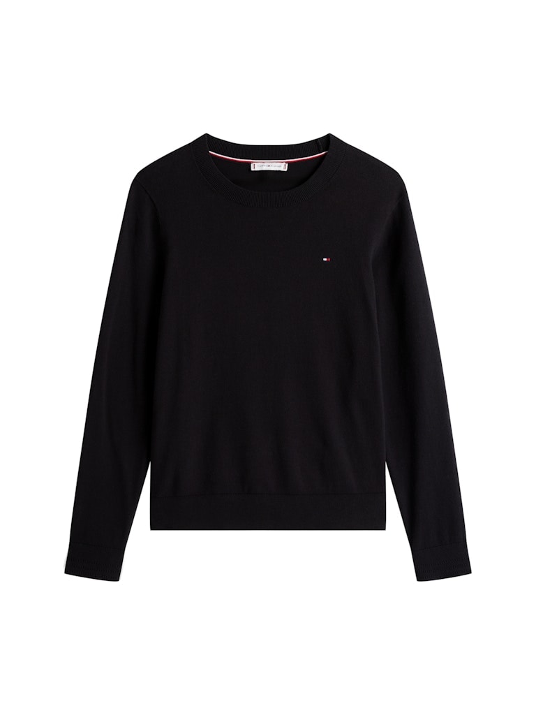 Tommy Hilfiger Kadın Siyah O Yaka Triko