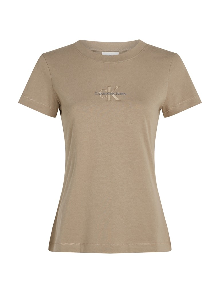 Calvin Klein Rejeneratif Pamuk Vizon Kadın Kısa Kollu T-Shirt - J20J223563PFW