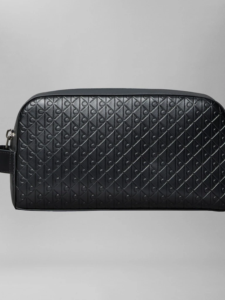 Calvin Klein Erkek Siyah Deri Washbag Çanta