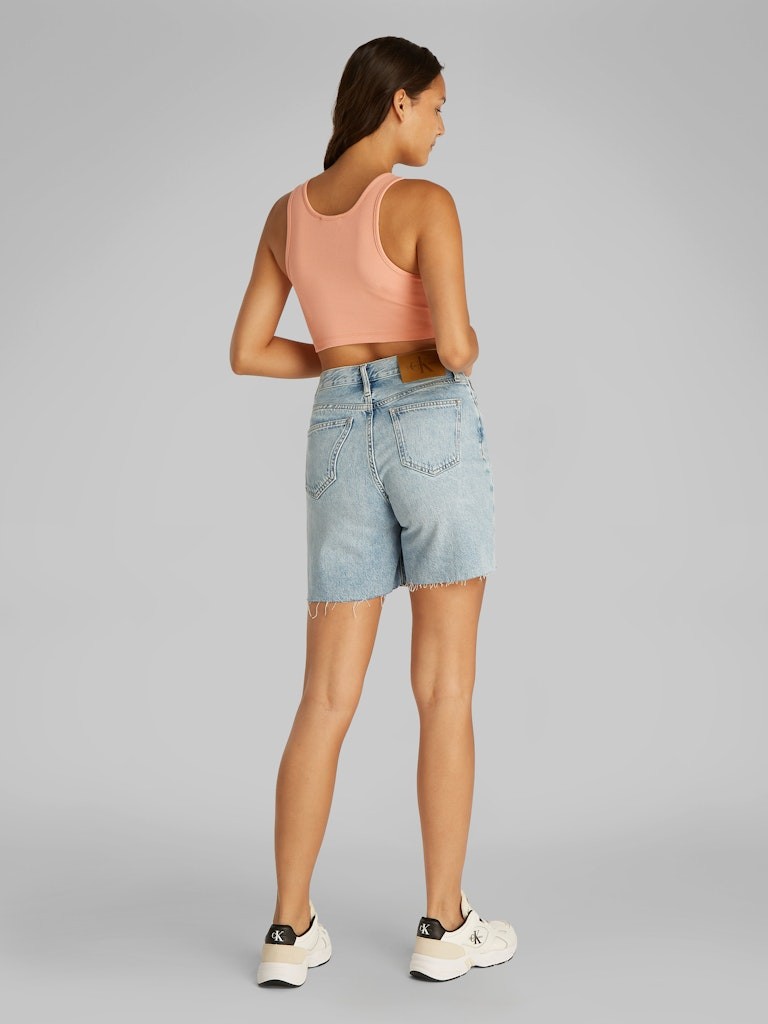 Calvin Klein Rejeneratif Pamuk Pembe Kadın Kolsuz T-shirt