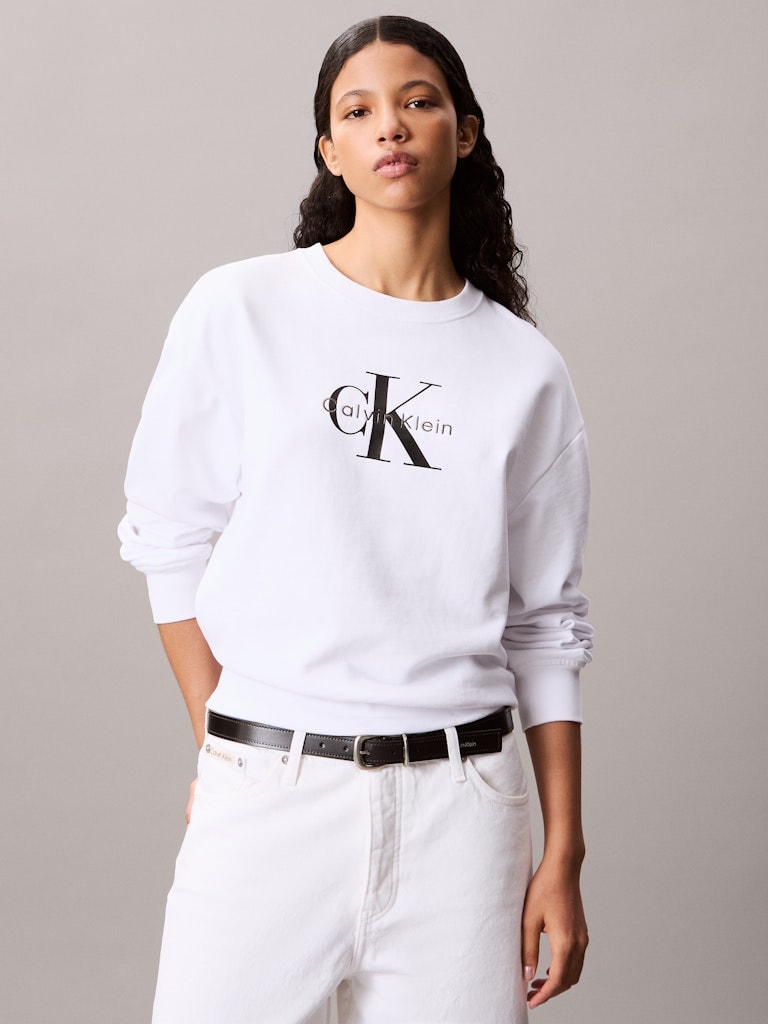 Calvin Klein Kadın Beyaz Sweatshirt