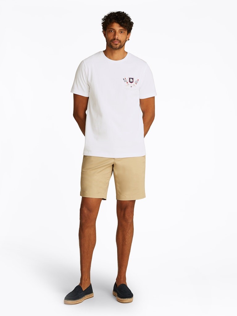 Tommy Hilfiger Pamuk Beyaz Erkek Kısa Kollu T-Shirt - MW0MW38612YBR