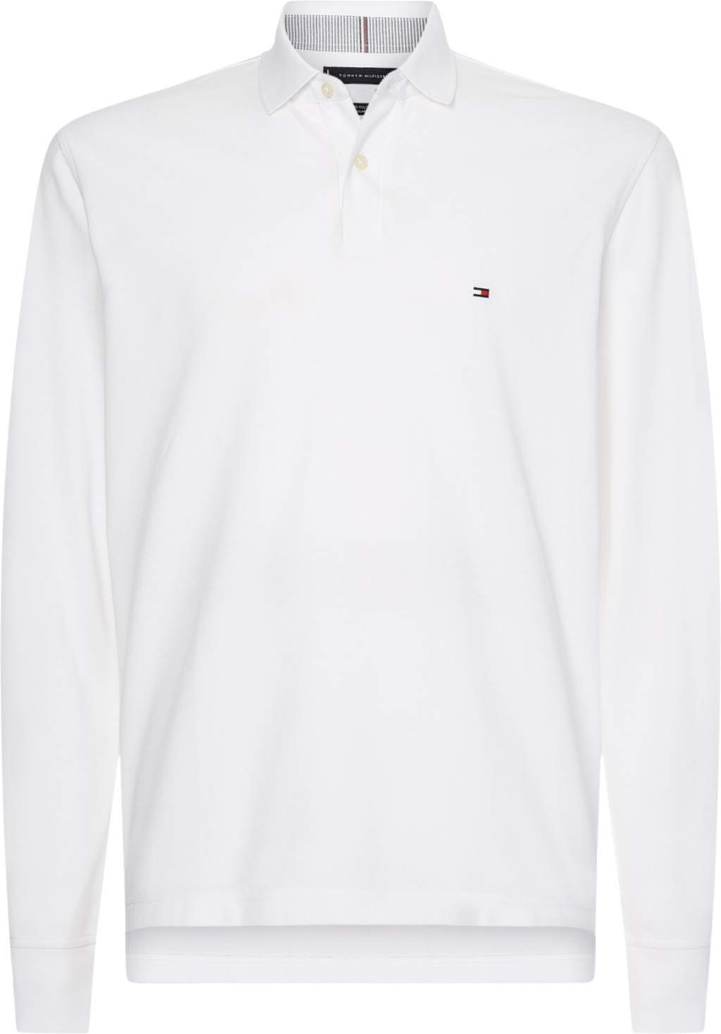 Tommy Hilfiger Erkek Beyaz Düğmeli Uzun Kollu Polo Yaka T Shirt - MW0MW20183YBR