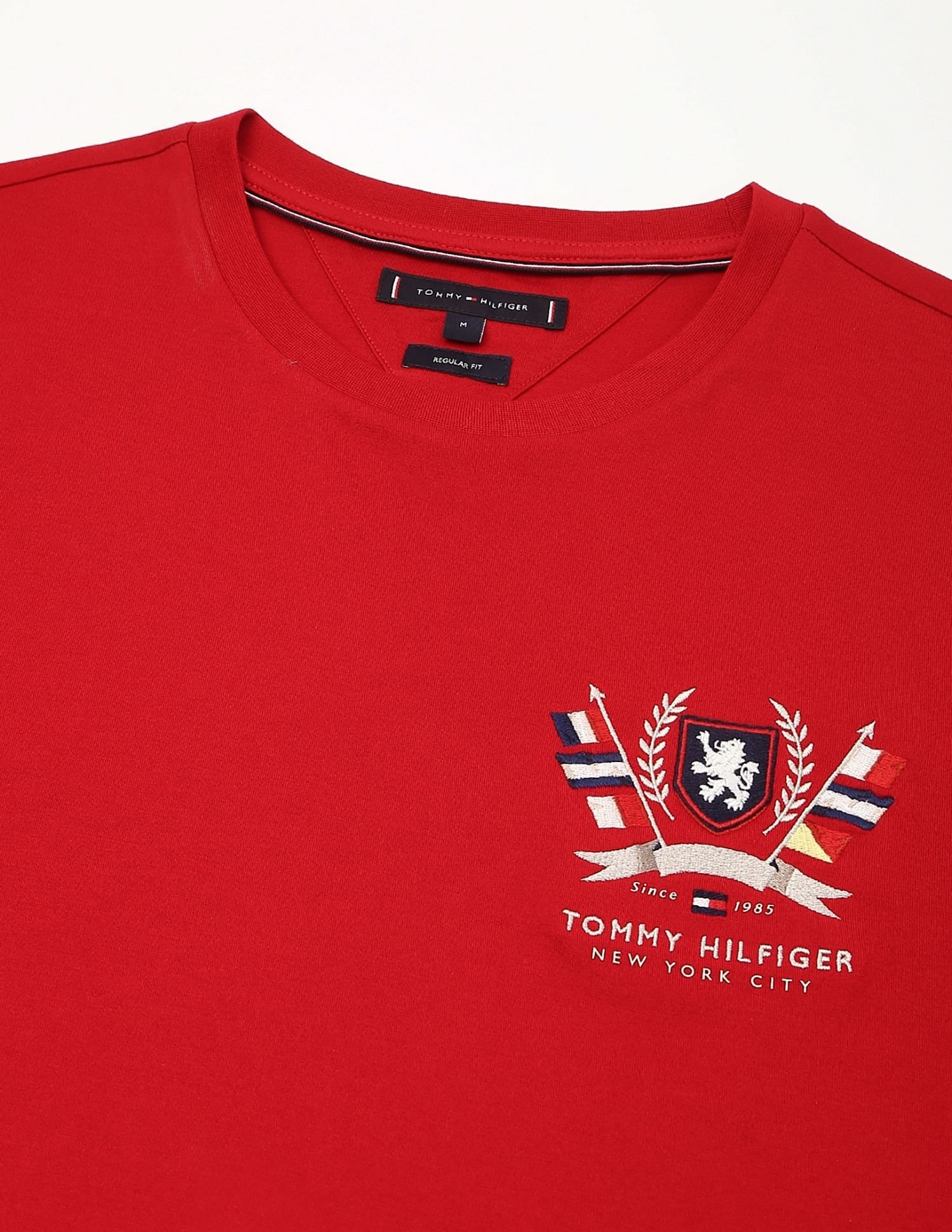 Tommy Hilfiger Pamuk Kırmızı Erkek Kısa Kollu T-Shirt - MW0MW39970XLD