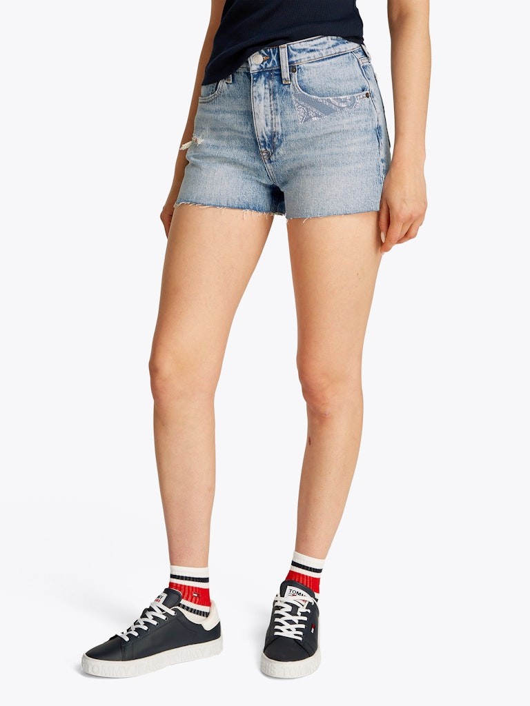 Tommy Hilfiger Denim Mavi Kadın 5 Cep Şort - DW0DW200871AB
