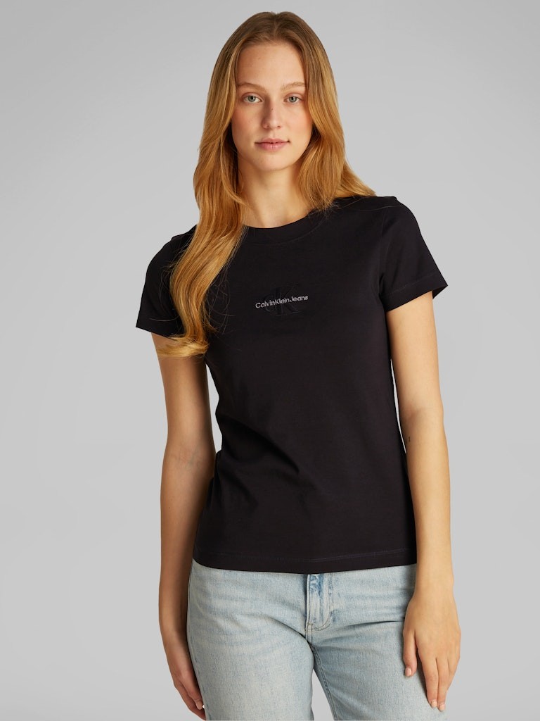 Calvin Klein Rejeneratif Pamuk Siyah Kadın Kısa Kollu T-Shirt - J20J223563BEH