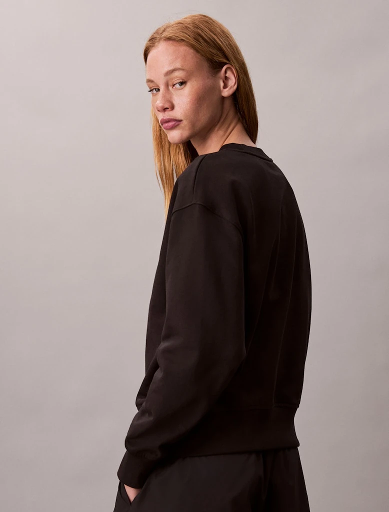 Calvin Klein Kadın O Yaka Siyah Sweatshirt