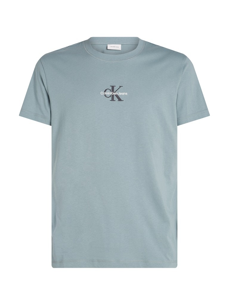 Calvin Klein Rejeneratif Pamuk Gri Erkek Kısa Kollu T-Shirt - J30J325649PC2