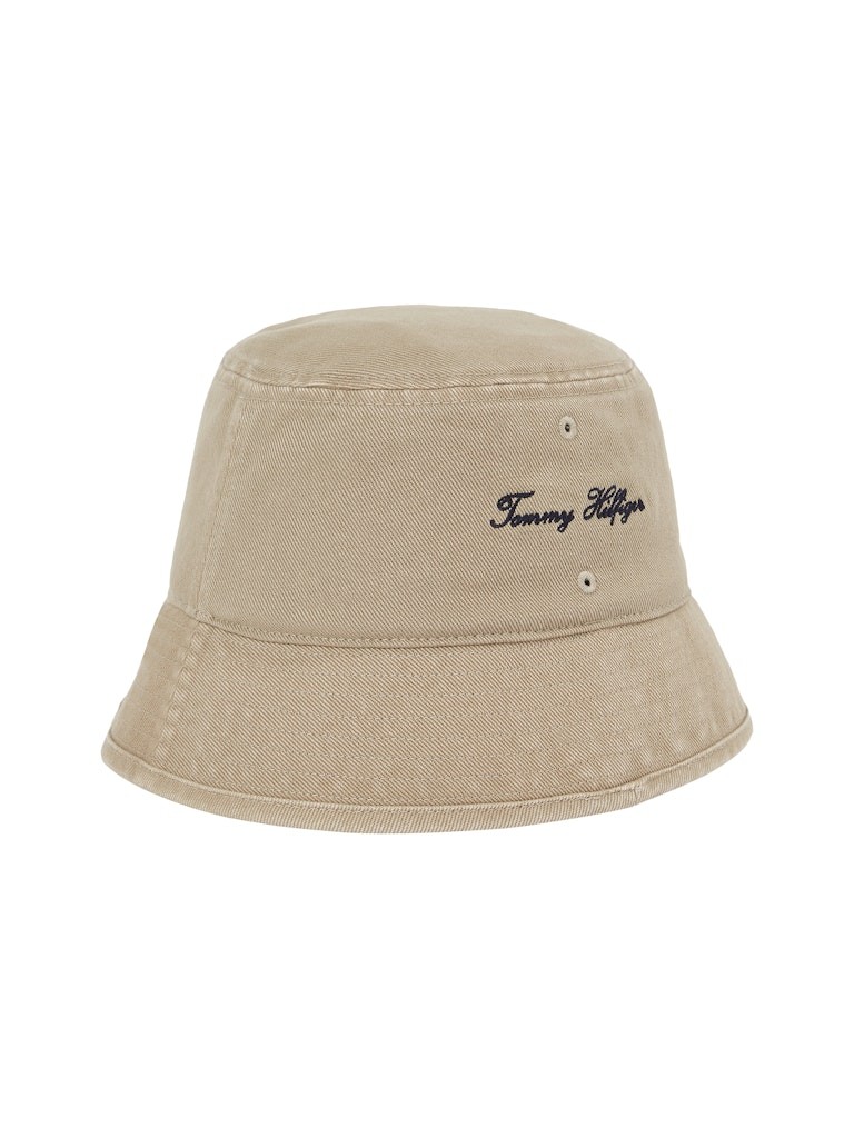 Tommy Hilfiger Pamuk Haki Erkek Bucket Şapka - AM0AM13384RBT