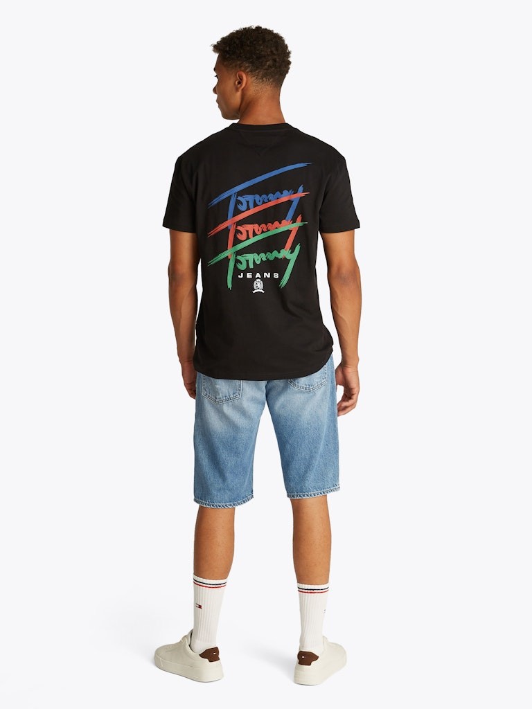 Tommy Hilfiger Rejeneratif Pamuk Siyah Erkek Kısa Kollu T-Shirt - DM0DM20771BDS