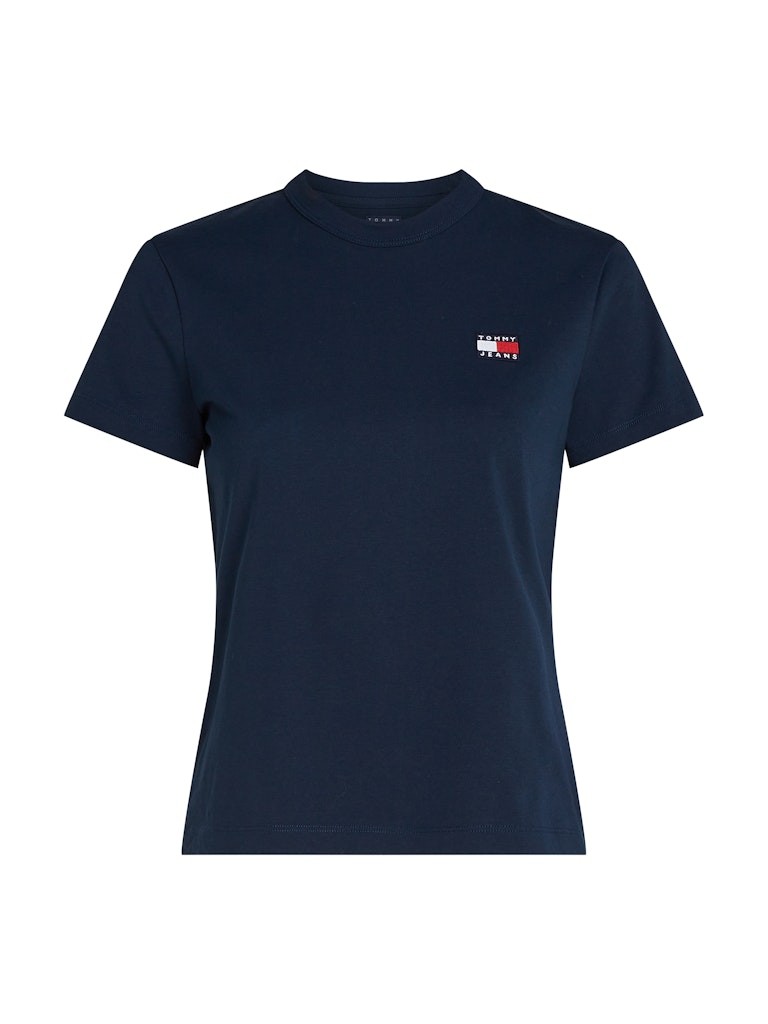 Tommy Hilfiger Rejeneratif Pamuk Lacivert Kadın Kısa Kollu T-Shirt - DW0DW20153C1G