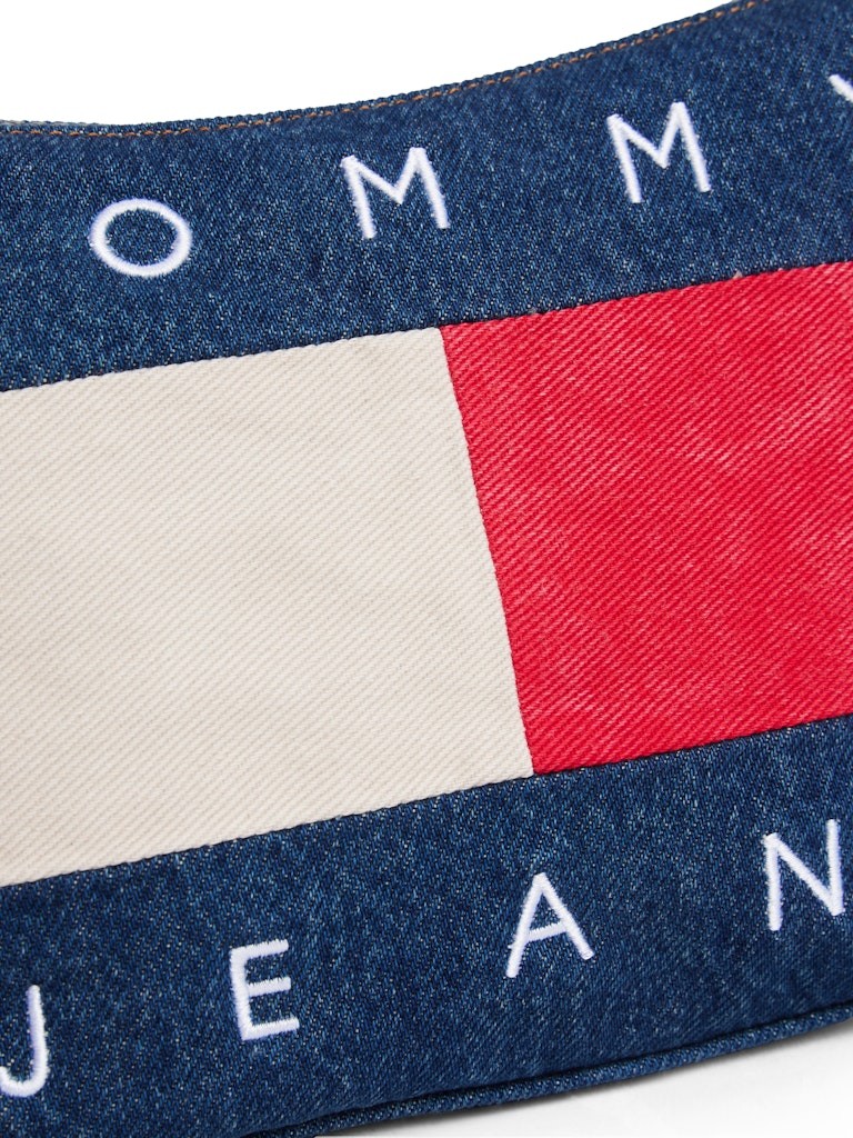 Tommy Hilfiger Kadın Mavi Denim Omuz El Çantası