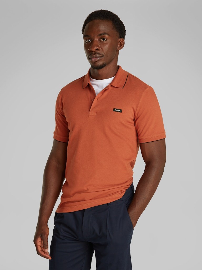 Calvin Klein Organik Pamuk Kırmızı Erkek Kısa Kollu Düğmeli Polo Yaka T-Shirt - K10K112751XAH