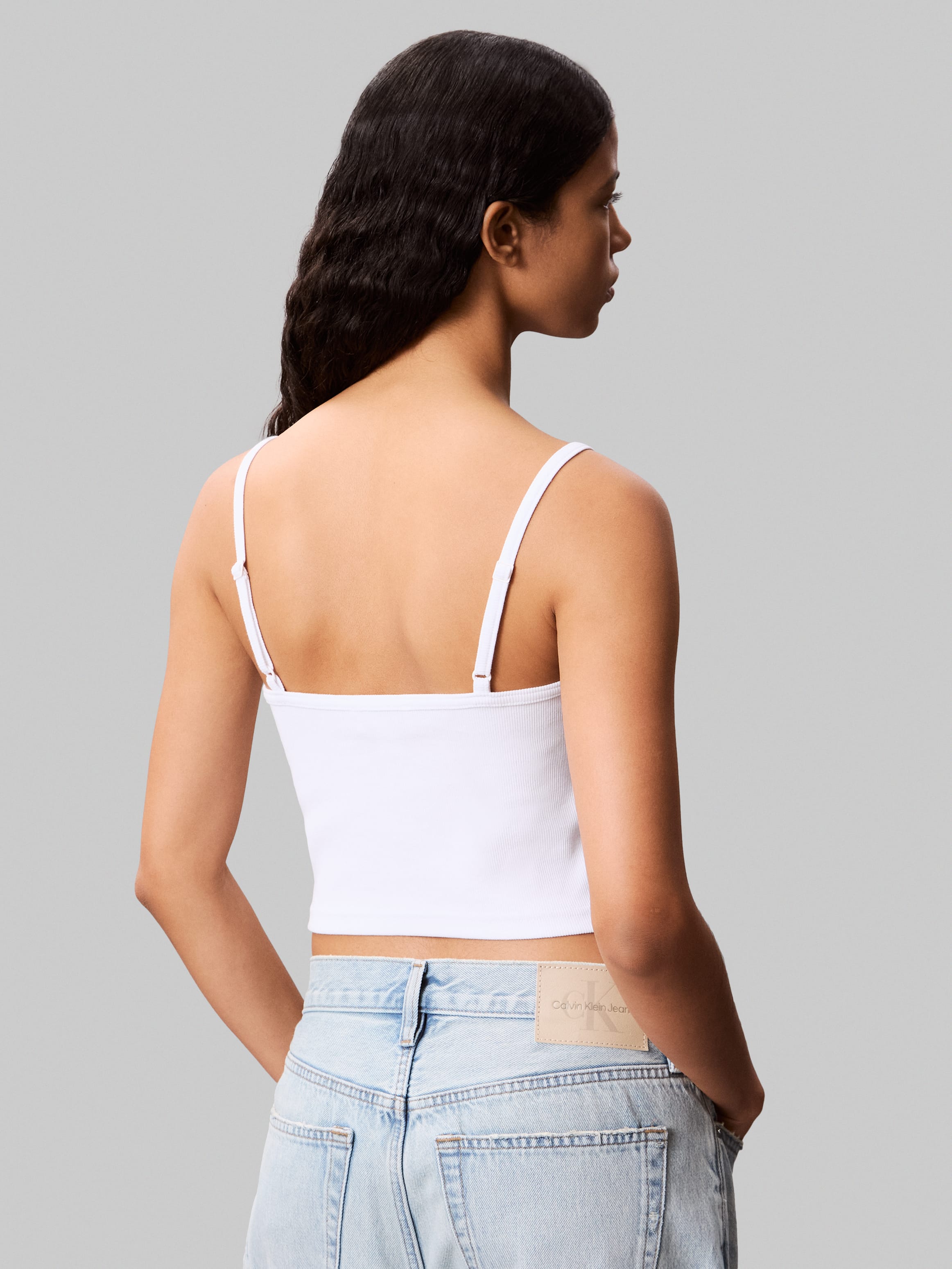 Calvin Klein Kadın Beyaz Atlet T Shirt