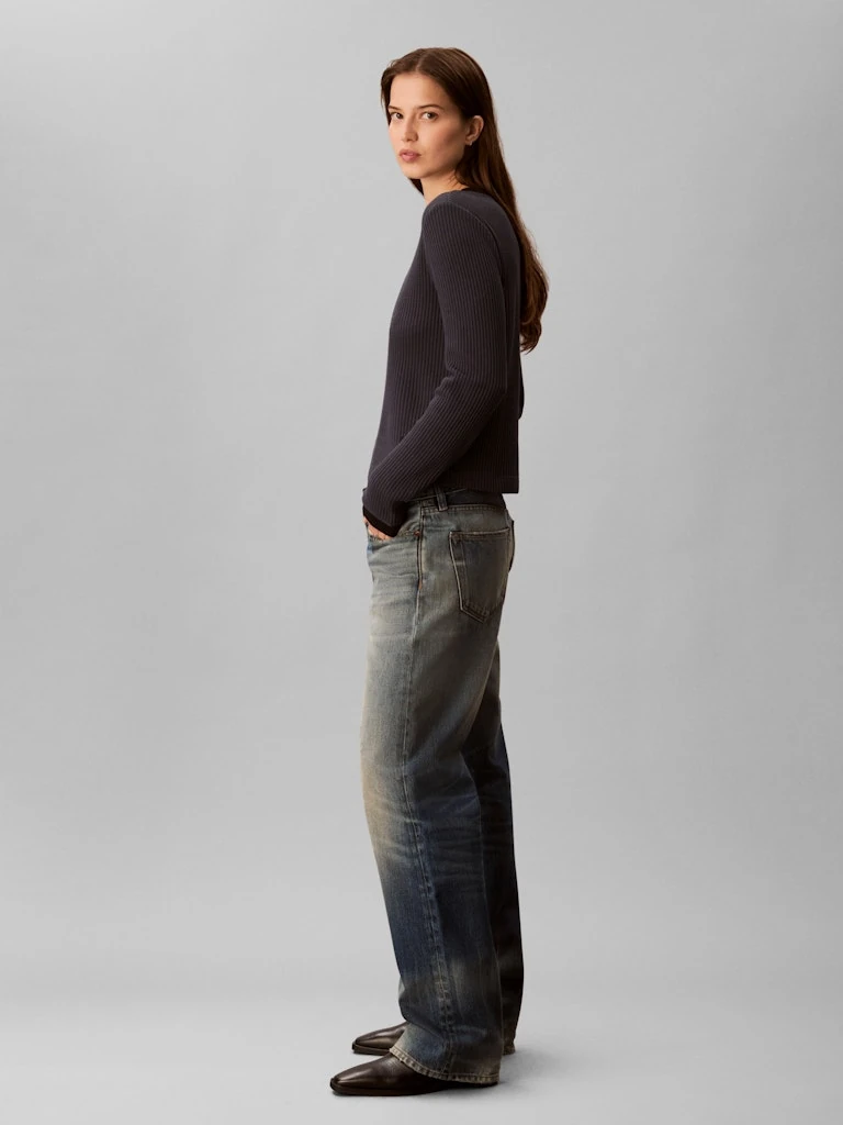 Calvin Klein Kadın O Yaka Lacivert T-Shirt