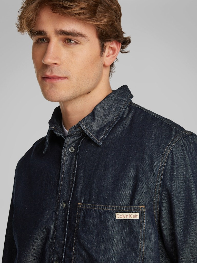 Calvin Klein Denim Mavi Erkek Uzun Kollu Gömlek - J30J3265841BJ