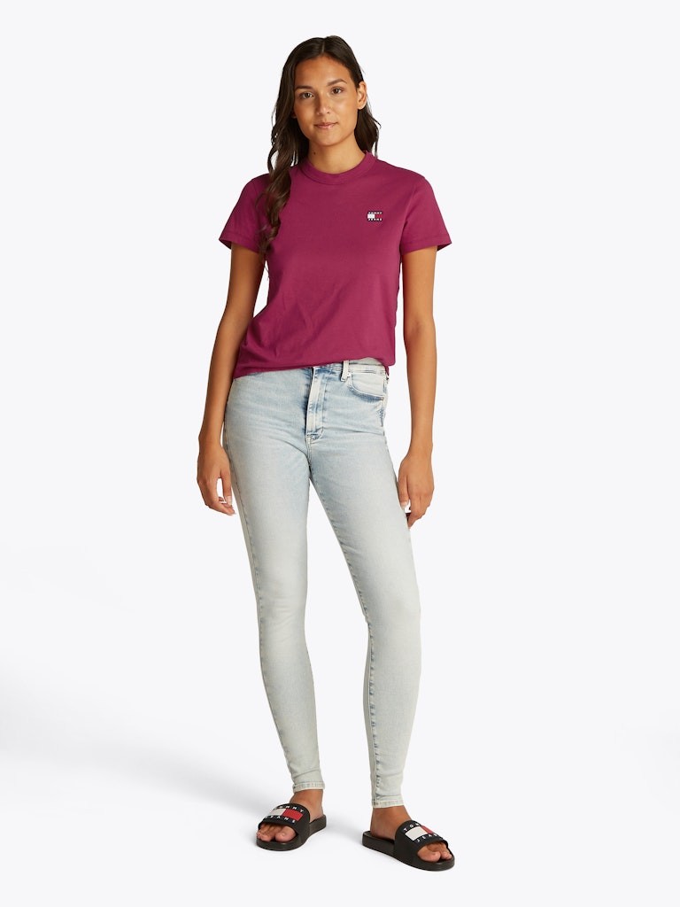 Tommy Hilfiger Rejeneratif Pamuk Pempe Kadın Kısa Kollu T-Shirt - DW0DW20153XIP