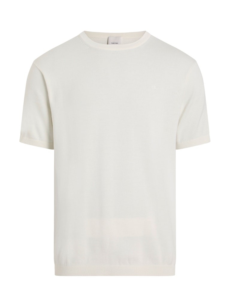 Calvin Klein Pamuk Beyaz Erkek Kısa Kollu Triko - K10K114485YAS
