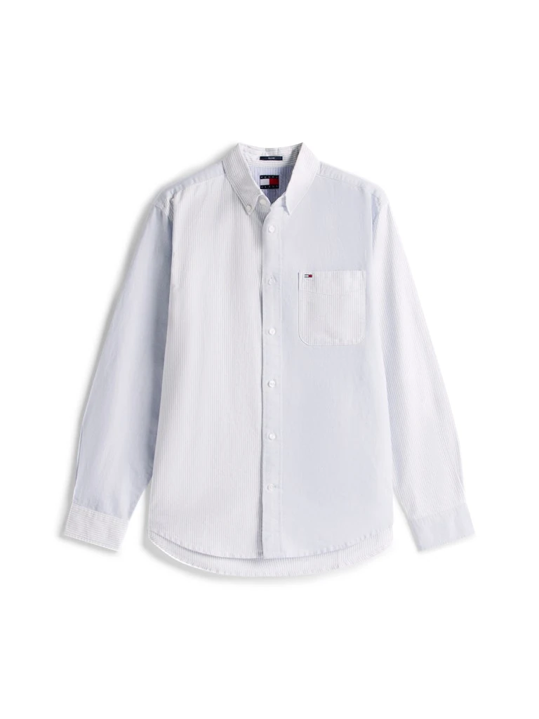 Tommy Hilfiger Erkek Mavi Oxford Rahat Kesim Gömlek