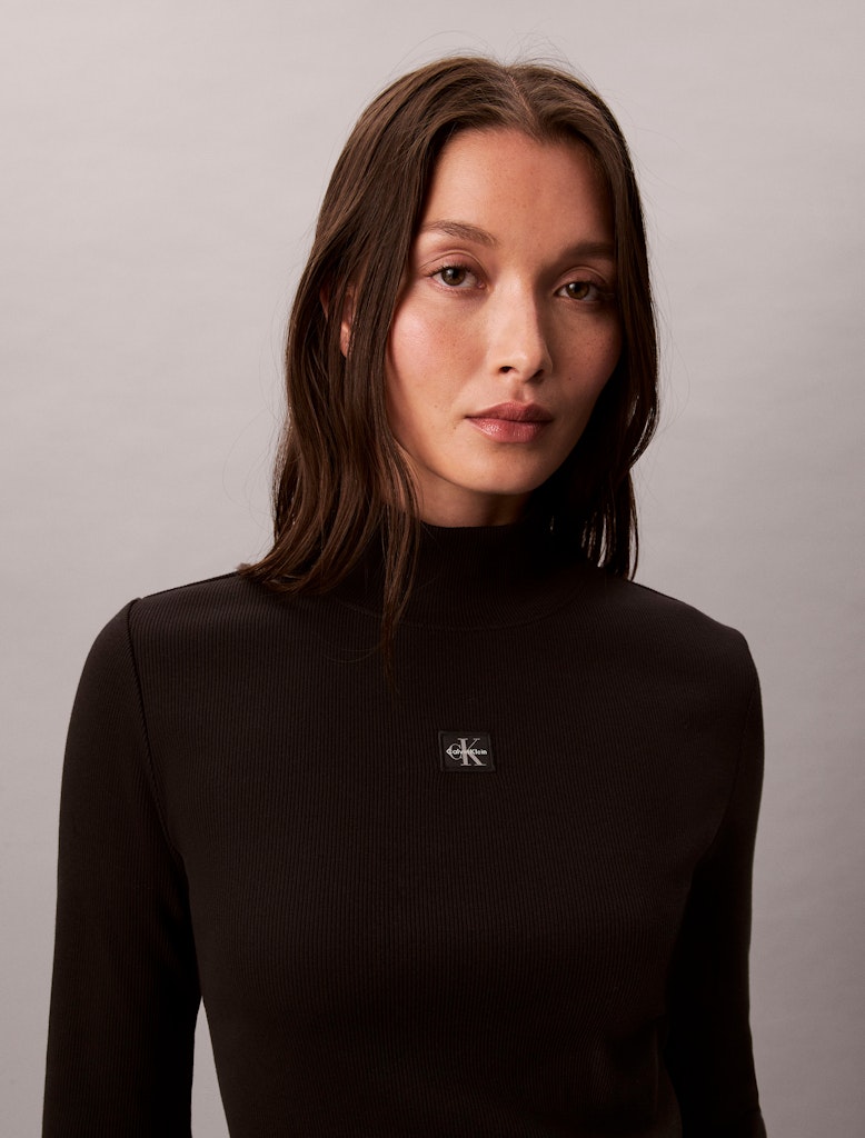 Calvin Klein Kadın Siyah Balıkçı Yaka Kazak