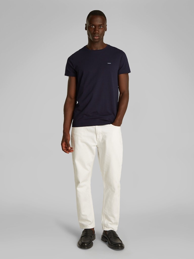 Calvin Klein Pamuklu Slim Fit Bisiklet Yaka Erkek Lacivert T-Shirt